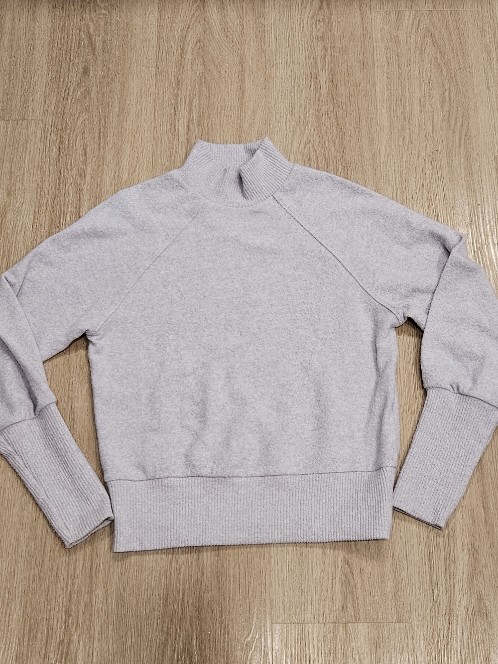 Maeve by Anthropologie Heather Grey Mock Neck Raglan Sweatshirt - Size XS